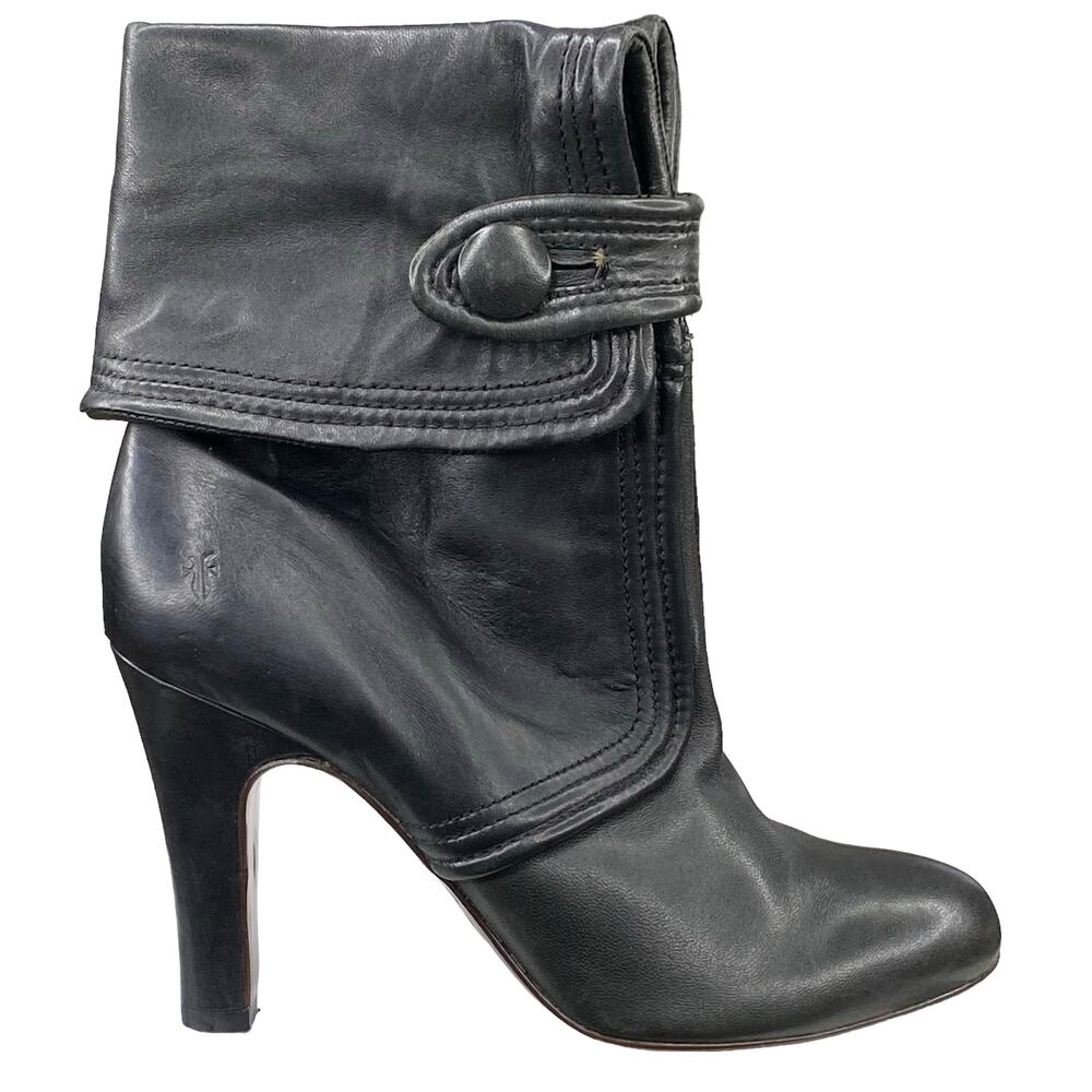 Vintage Frye Black Heeled Boots